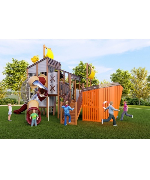 WOODEN OUTDOOR PLAYGROUND