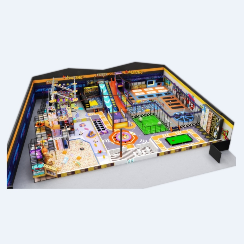 CUSTOMIZED CHILDREN INDOOR TRAMPOLINE PLAYGROUND