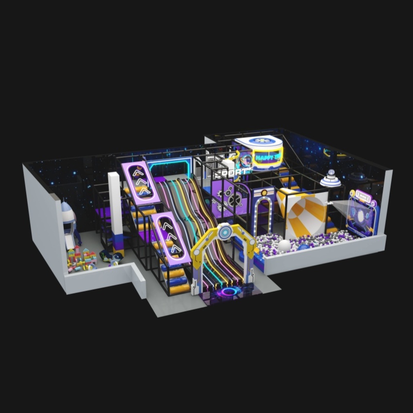 CE CERTIFIED COMMERCIAL INDOOR PLAYGROUND WITH BIG SLIDE FOR KIDS
