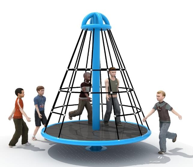 playground merry go round with net