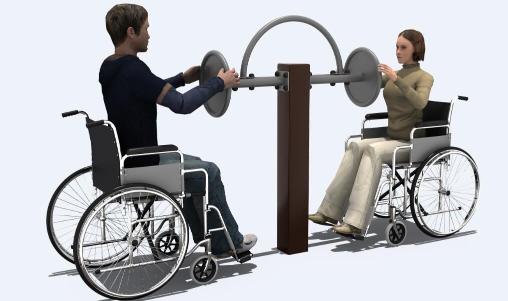 equipo de gimnasio al aire libre para discapacitados
