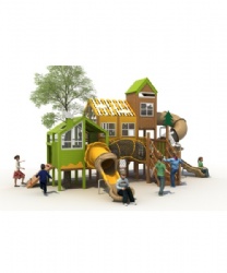 WOODEN OUTDOOR PLAYGROUND EQUIPMENT