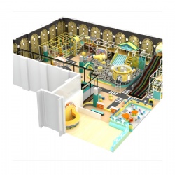 CUSTOMIZED KIDS GOLDEN INDOOR PLAYGROUND EQUIPMENT
