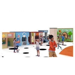 SHOPPING MALL COMMERCIAL INDOOR KIDS PLAYGROUND WITH ROLE PLAY HOUSES