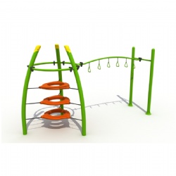 KIDS OUTDOOR CLIMBING AND MONKEY BAR SET