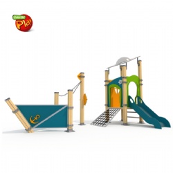 PIRATE SHIP KIDS OUTDOOR PLAYGROUND EQUIPMENT COMBINED SLIDE