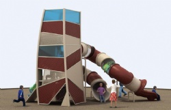 kids play slides Uganda design