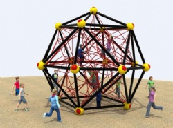 rope climbing structure for outdoor park