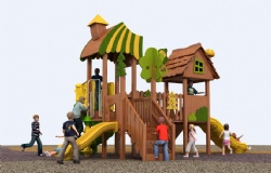 Custom designed wooden playground for garden