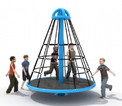 playground merry go round with net