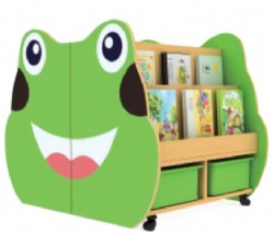 Classroom movable bookcase for daycare