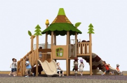 playground wood slide